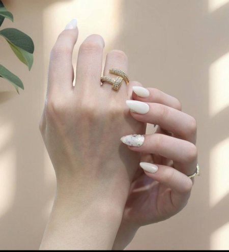 خاتم مسمار جولد فيلد مرصوص بالزركون